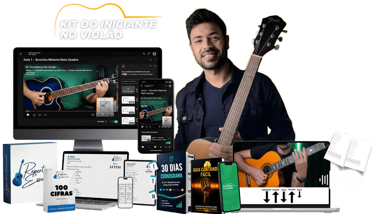 Kit do Iniciante no Violão — tudo o que você recebe